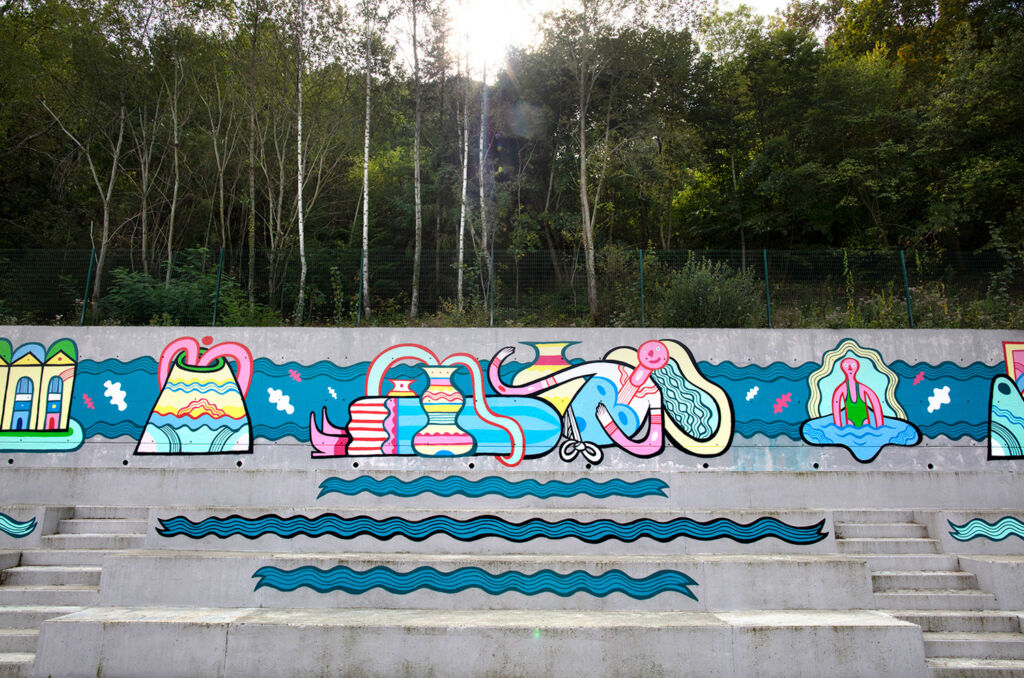 culture-bains - Fresque Eugenie, Pablito Zago 2 - Marielsa Niels et Aude Levis