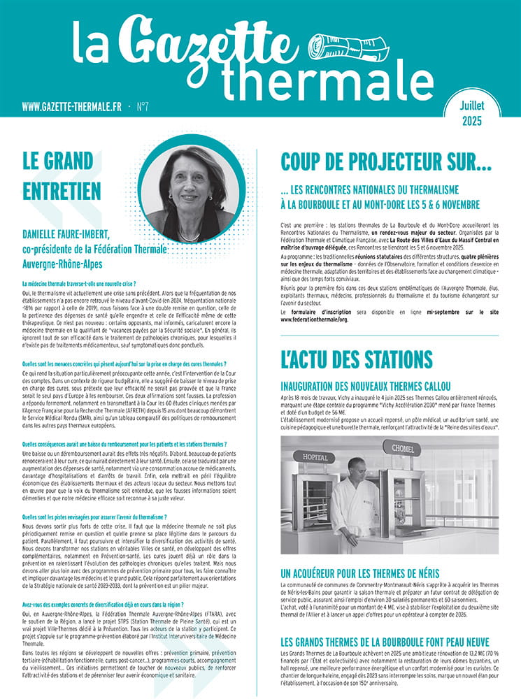 Gazette Thermale / Juillet 2025